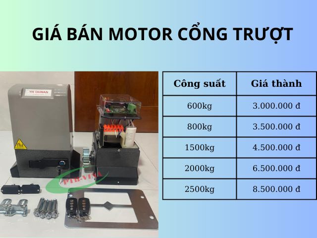 giá bán motor cổng lùa