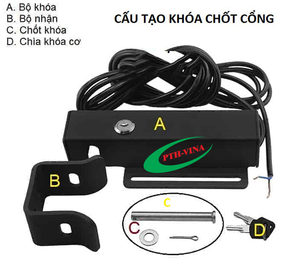 cấu tạo khóa chốt điện từ