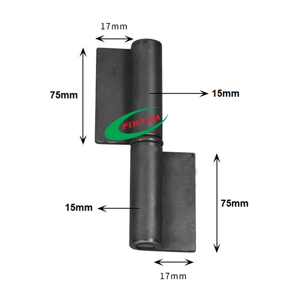 Kích thước bản lề hàn cờ