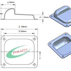 kích thước con chặn cổng mở cánh