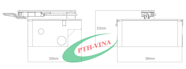 kích thước motor âm sàn powertech