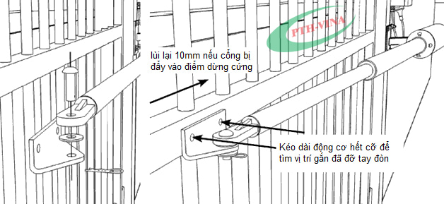 đo khoảng cách gắn cánh tay đòn