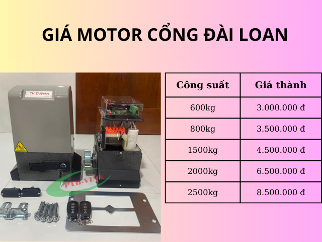 báo giá motor cổng tự động đài loan